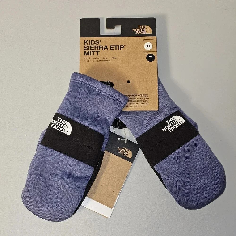 THE NORTH FACE Kids’ Sierra Etip Cave Blue Winter Mittens size Xlarge